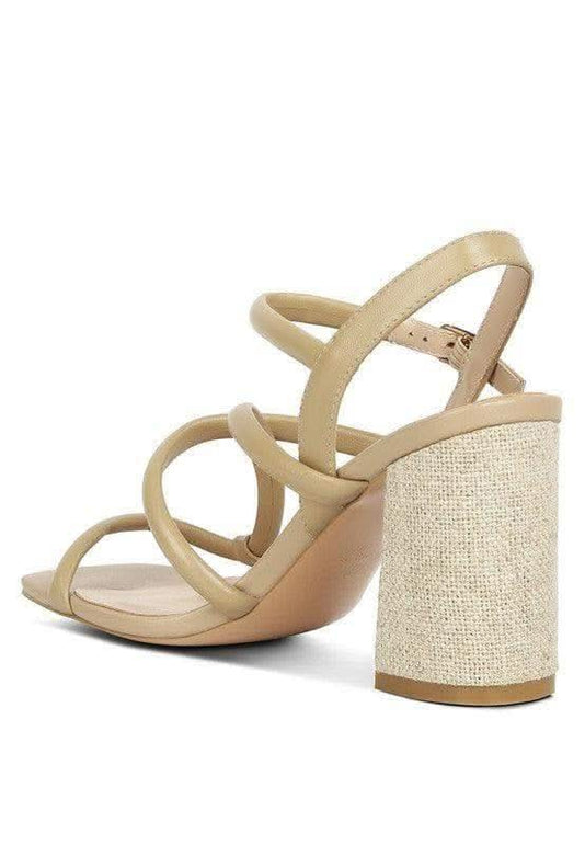 Rag & Co. Artha Open Square Toe Block Heel Sandals - SwagglyLife Home & Fashion